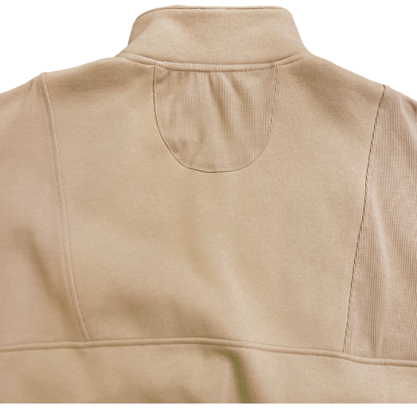 Retro Half Zip Sweatshirt Tan