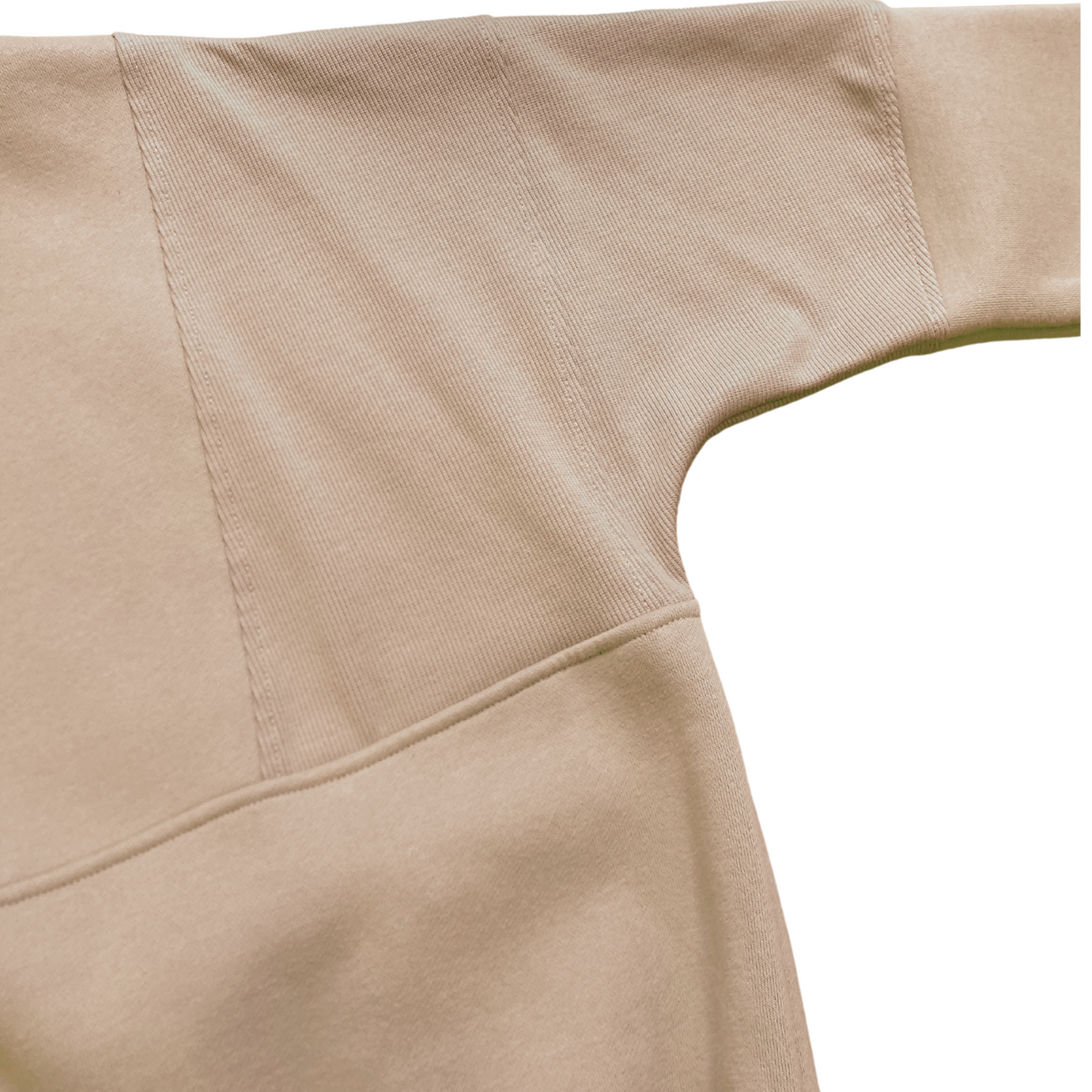 Retro Half Zip Sweatshirt Tan