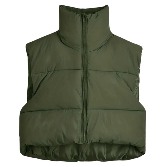 Cropped Puffer Vest