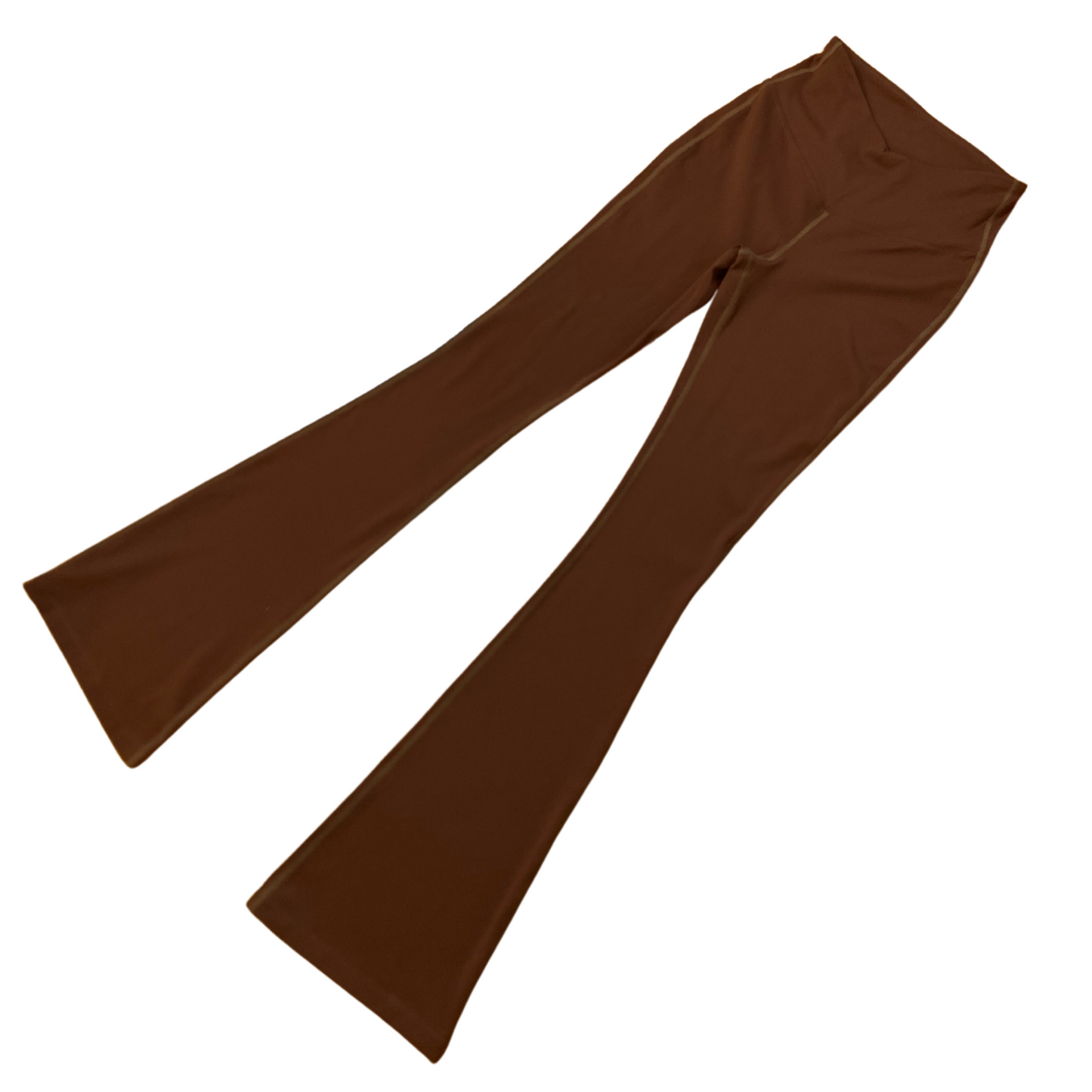 Brown Womans High rise Flair Leggings